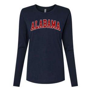 Alabama Throwback Design Classic Womens Cotton Relaxed Long Sleeve T-Shirt