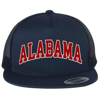Alabama Throwback Design Classic Flat Bill Trucker Hat