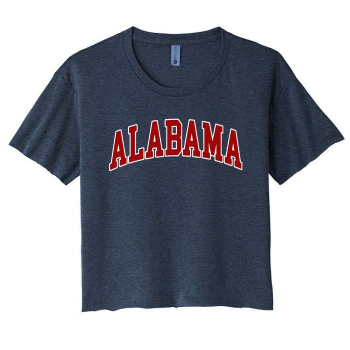 Alabama Throwback Design Classic Women's Crop Top Tee