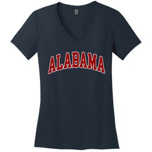 Alabama Throwback Design Classic Women's V-Neck T-Shirt