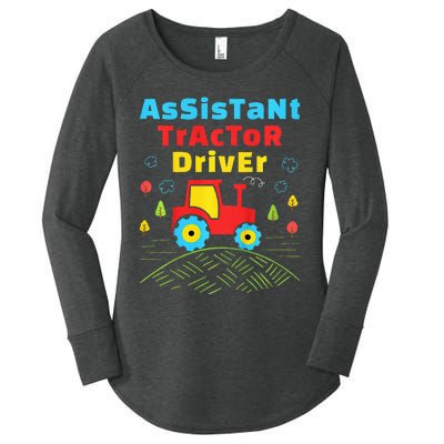 Assistant Tractor Driver Farmer Women's Perfect Tri Tunic Long Sleeve Shirt