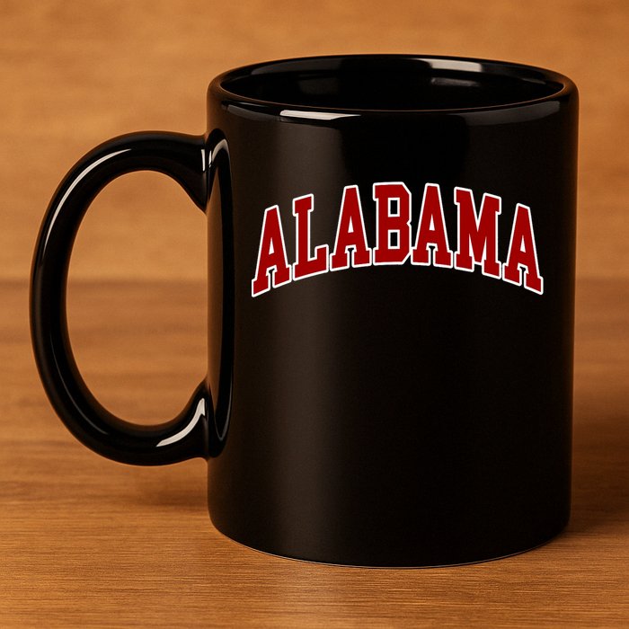 Alabama Throwback Design Classic 11oz C Handle Ceramic Mug