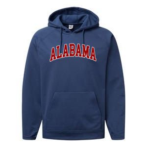 Alabama Throwback Design Classic Performance Fleece Hoodie