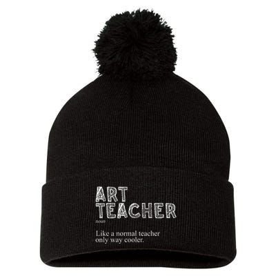 Art Teacher Design For Women Art Teacher Appreciation Pom Pom 12in Knit Beanie