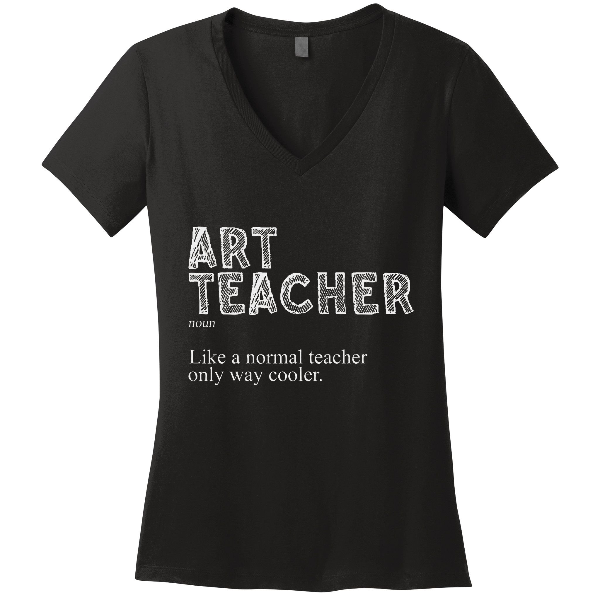 Art Teacher Design For Women Art Teacher Appreciation Women's V-Neck T-Shirt