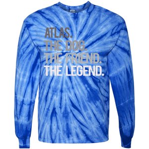 Atlas The Dog The Friend The Legend National Pet Day Gift Tie-Dye Long Sleeve Shirt