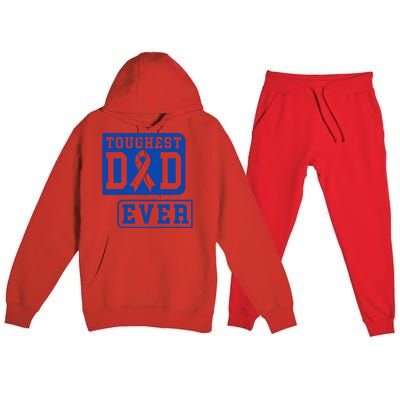 Amazing Tough Dad Fathers Day For The Toughest Dad Ever Funny Gift Premium Hooded Sweatsuit Set