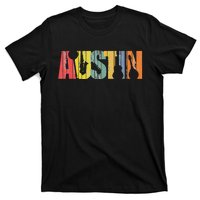 Austin Texas Distressed Vintage Musical Instrument T-Shirt