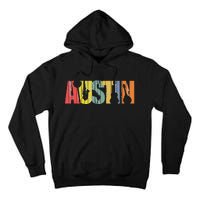 Austin Texas Distressed Vintage Musical Instrument Tall Hoodie