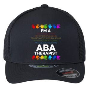 ABA Therapist Data Behavior Analyst Autism Therapy Flexfit Unipanel Trucker Cap