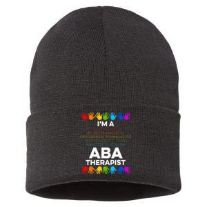 ABA Therapist Data Behavior Analyst Autism Therapy Sustainable Knit Beanie