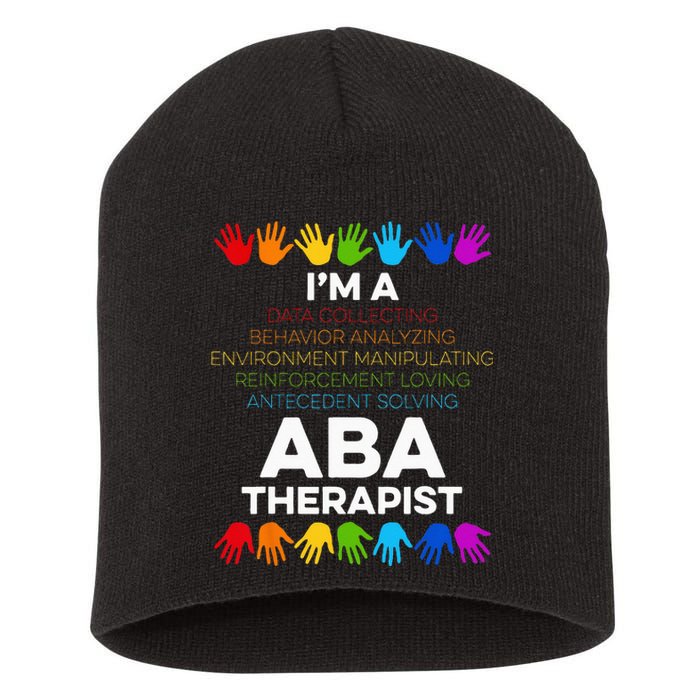 ABA Therapist Data Behavior Analyst Autism Therapy Short Acrylic Beanie