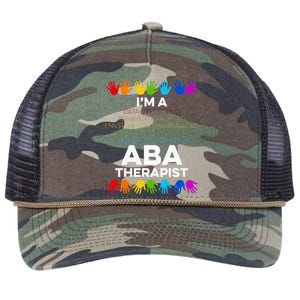 ABA Therapist Data Behavior Analyst Autism Therapy Retro Rope Trucker Hat Cap