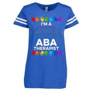 ABA Therapist Data Behavior Analyst Autism Therapy Enza Ladies Jersey Football T-Shirt