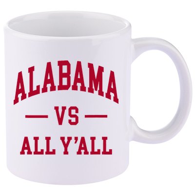 Alabama Throwback Design Classic 11oz C Handle Ceramic Mug