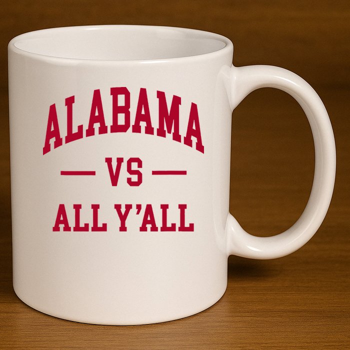 Alabama Throwback Design Classic 11oz C Handle Ceramic Mug