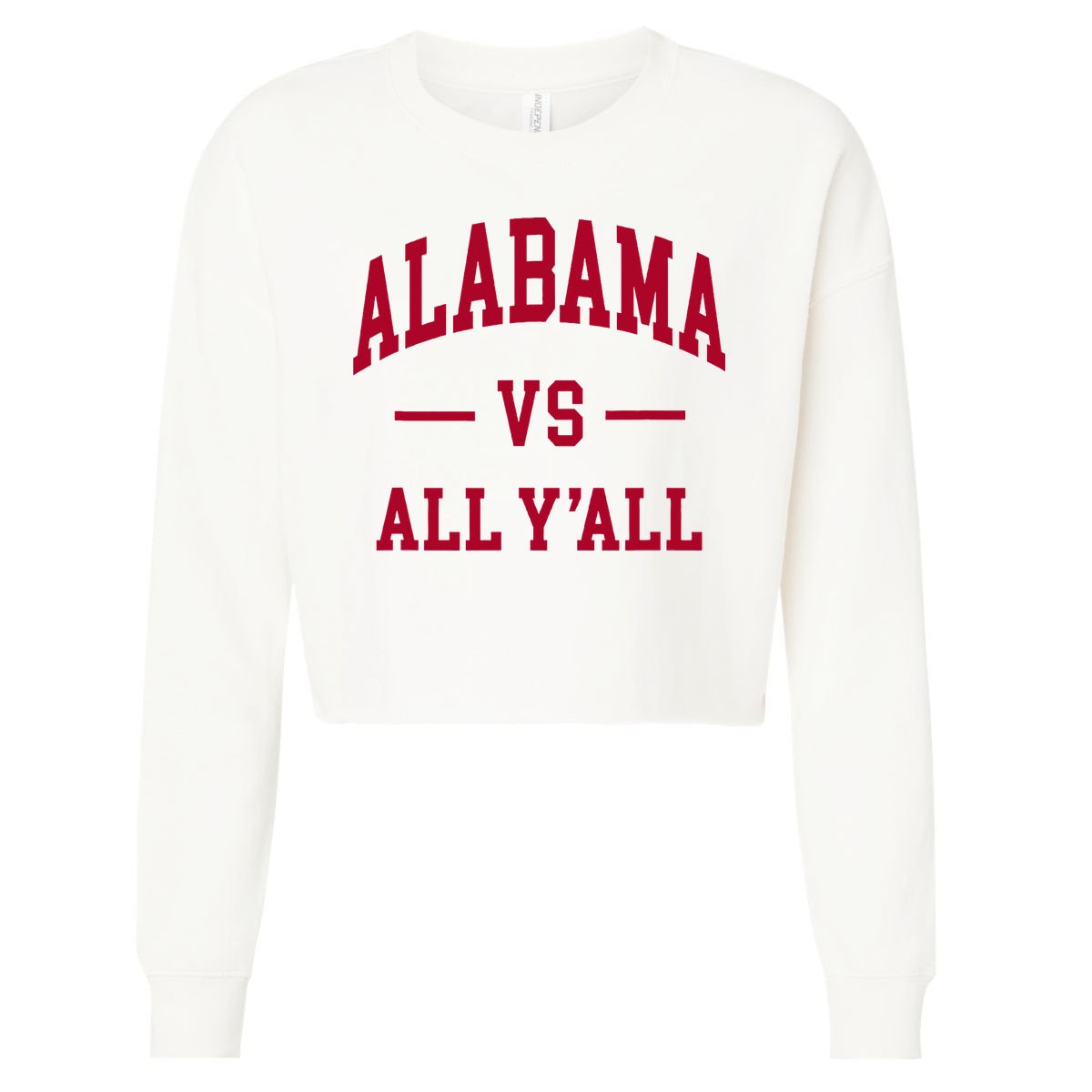 Alabama Throwback Design Classic Cropped Pullover Crew