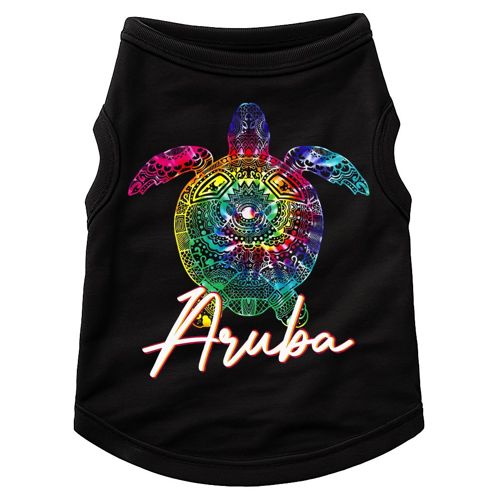 Aruba Tie Dye Sea Turtle Matching Family Vacation Doggie Tank