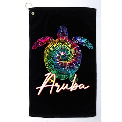 Aruba Tie Dye Sea Turtle Matching Family Vacation Golf Towel