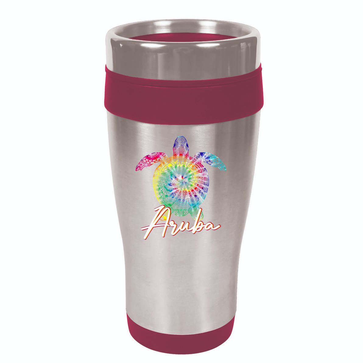 Aruba Tie Dye Sea Turtle Matching Family Vacation 16oz Travel Tumbler