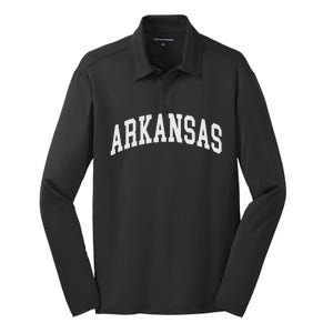 Arkansas Throwback Design Classic Silk Touch Performance Long Sleeve Polo