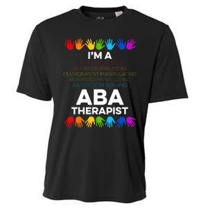 ABA Therapist Data Behavior Analyst Autism Therapy Cooling Performance Crew T-Shirt