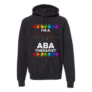 ABA Therapist Data Behavior Analyst Autism Therapy Premium Hoodie