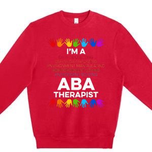 ABA Therapist Data Behavior Analyst Autism Therapy Premium Crewneck Sweatshirt