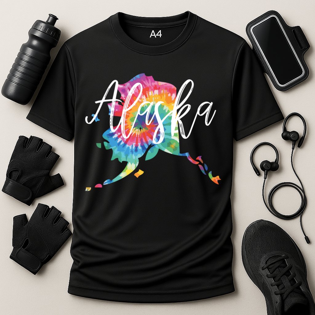 Alaska Tie Dye Cooling Performance Crew T-Shirt