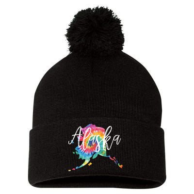 Alaska Tie Dye Pom Pom 12in Knit Beanie
