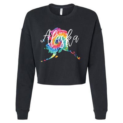 Alaska Tie Dye Cropped Pullover Crew