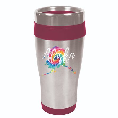 Alaska Tie Dye 16oz Travel Tumbler