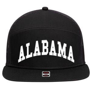 Alabama Throwback Design Classic 7 Panel Mesh Trucker Snapback Hat