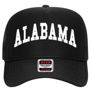 Alabama Throwback Design Classic High Crown Mesh Back Trucker Hat