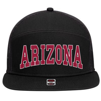 Arizona Throwback Design Classic 7 Panel Mesh Trucker Snapback Hat