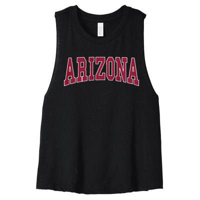 Arizona Throwback Design Classic Women's Racerback Cropped Tank