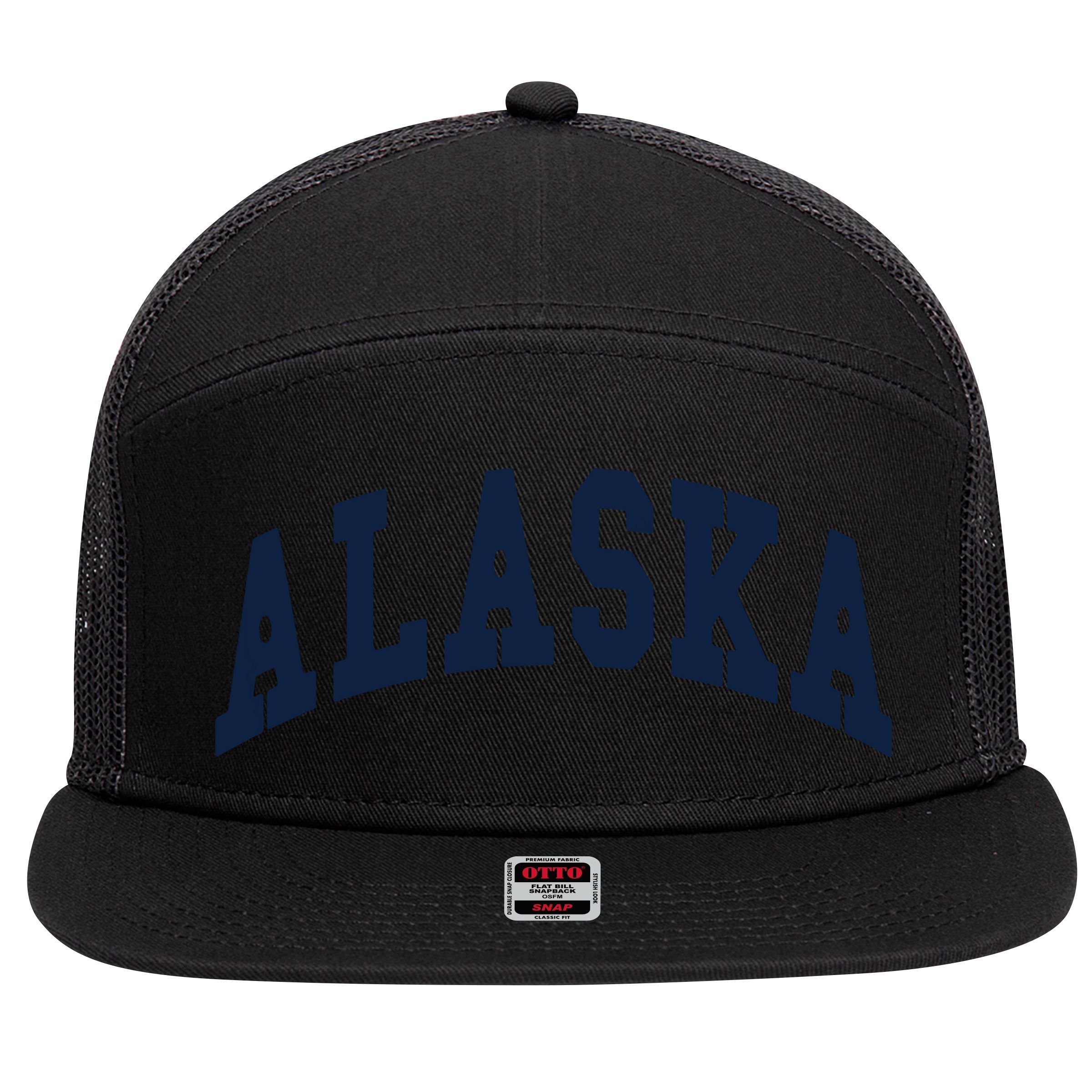 Alaska Throwback Design Classic 7 Panel Mesh Trucker Snapback Hat