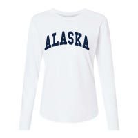 Alaska Throwback Design Classic Womens Cotton Relaxed Long Sleeve T-Shirt