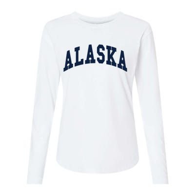 Alaska Throwback Design Classic Womens Cotton Relaxed Long Sleeve T-Shirt