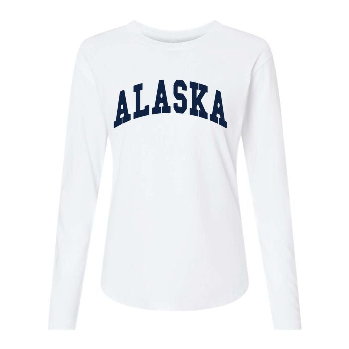 Alaska Throwback Design Classic Womens Cotton Relaxed Long Sleeve T-Shirt