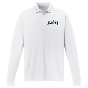 Alaska Throwback Design Classic Performance Long Sleeve Polo