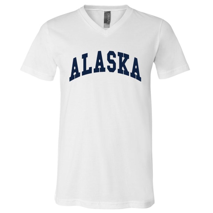 Alaska Throwback Design Classic V-Neck T-Shirt