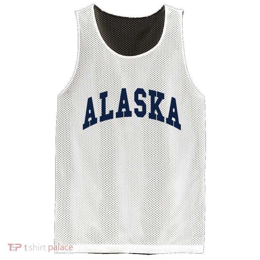 Alaska Throwback Design Classic Mesh Reversible Basketball Jersey Tank