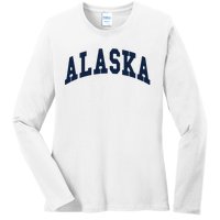 Alaska Throwback Design Classic Ladies Long Sleeve Shirt