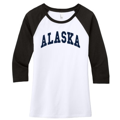 Alaska Throwback Design Classic Women's Tri-Blend 3/4-Sleeve Raglan Shirt