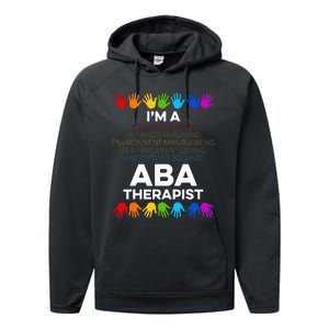 ABA Therapist Data Behavior Analyst Autism Therapy Performance Fleece Hoodie