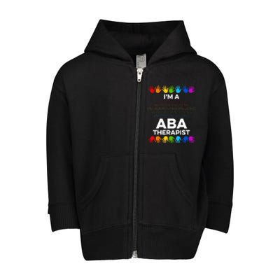 ABA Therapist Data Behavior Analyst Autism Therapy Toddler Zip Fleece Hoodie