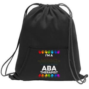 ABA Therapist Data Behavior Analyst Autism Therapy Sweatshirt Cinch Pack Bag