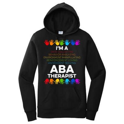 ABA Therapist Data Behavior Analyst Autism Therapy Women's Pullover Hoodie