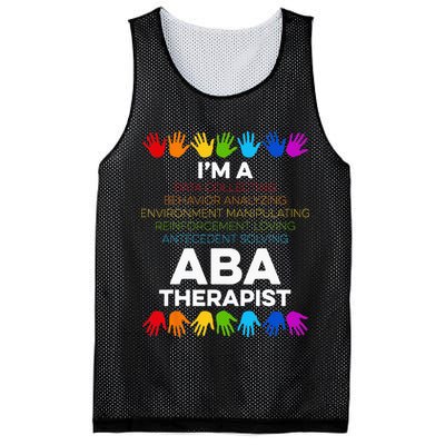 ABA Therapist Data Behavior Analyst Autism Therapy Mesh Reversible Basketball Jersey Tank
